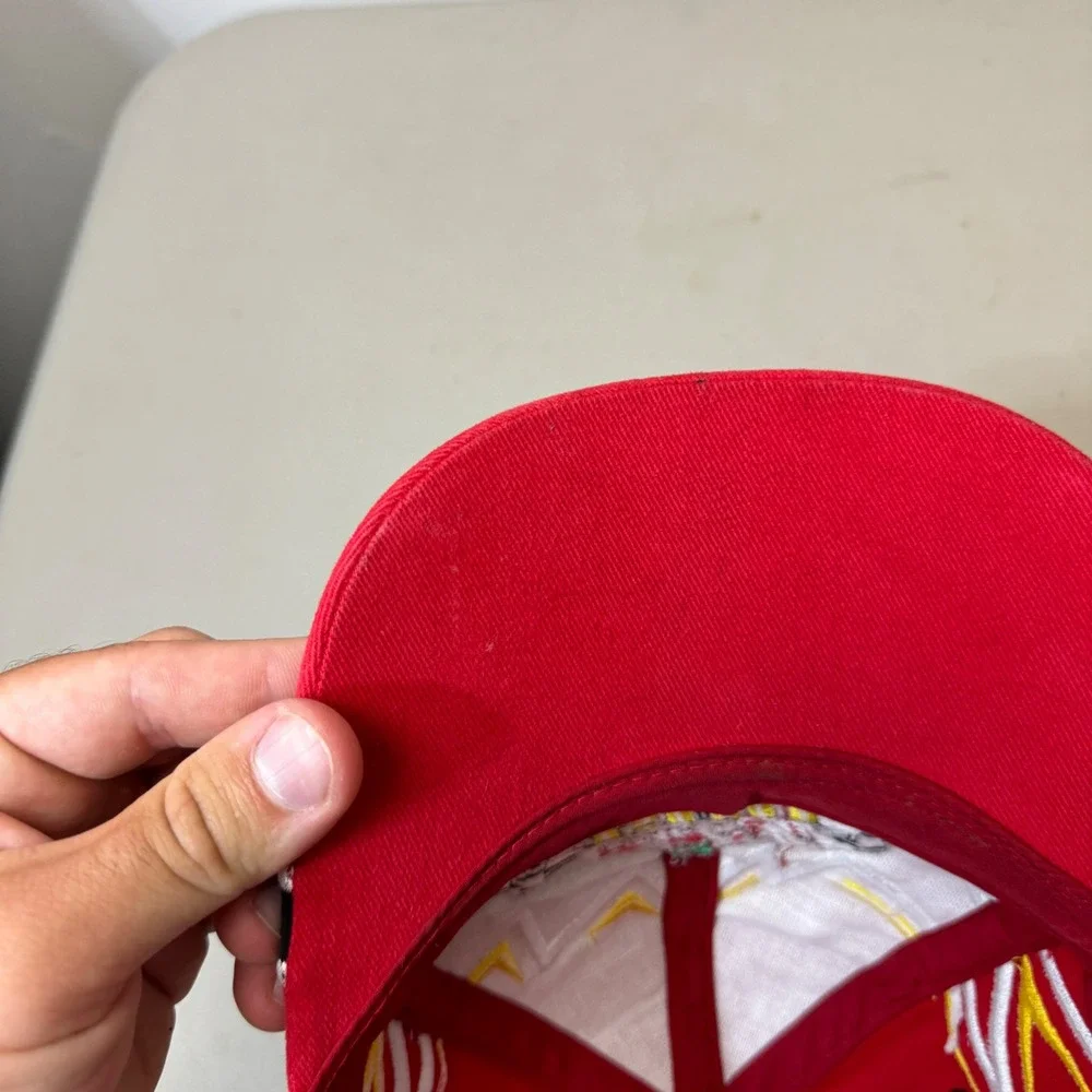 Vintage Coca-Cola 600 NASCAR Snapback Hat Red Black Lowes Motor Speedway Y2K